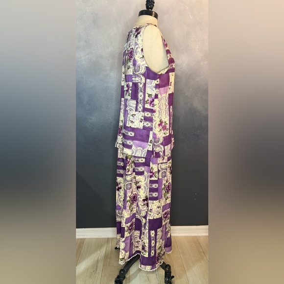 Vintage Lacy Afternoon 3-Piece Set Reversible Top NWT Pockets Skirt - Picture 7 of 16